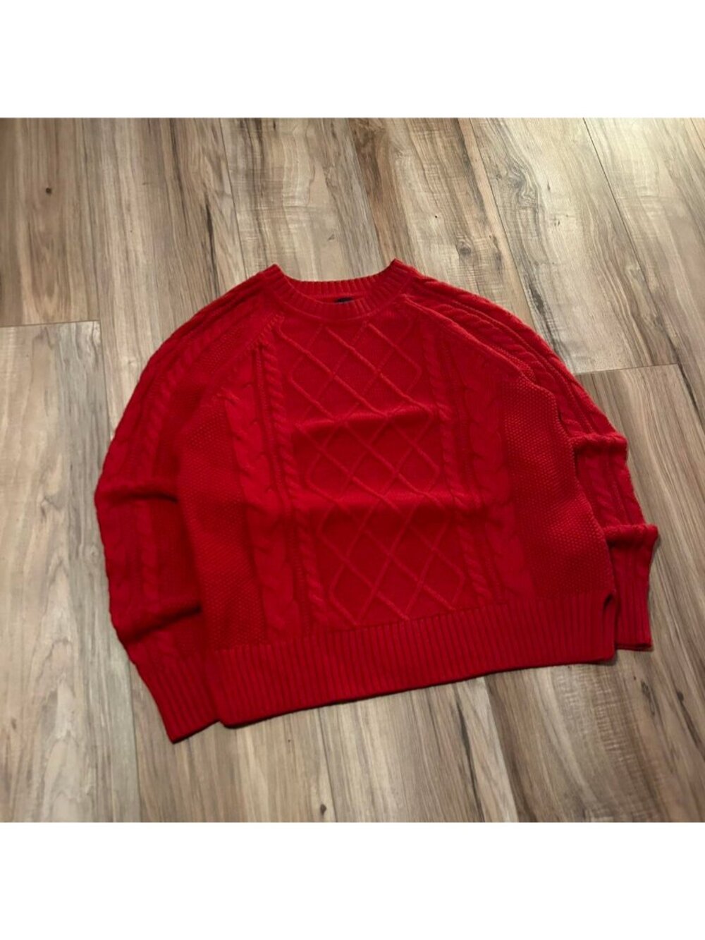 Gap Essential Womens Cable Knit Red Small Sweater